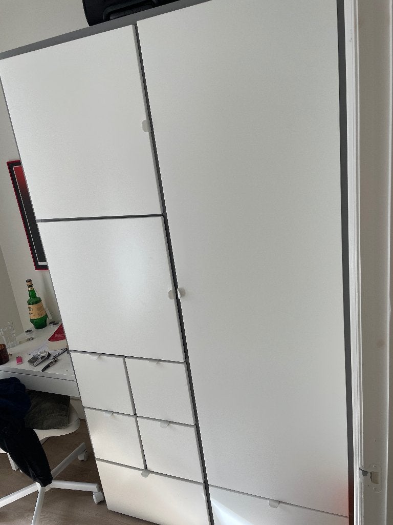 IKEA Visthus white/grey wardrobe, Huis en Inrichting, Ophalen, Zo goed als nieuw, 25 tot 50 cm, 50 tot 100 cm