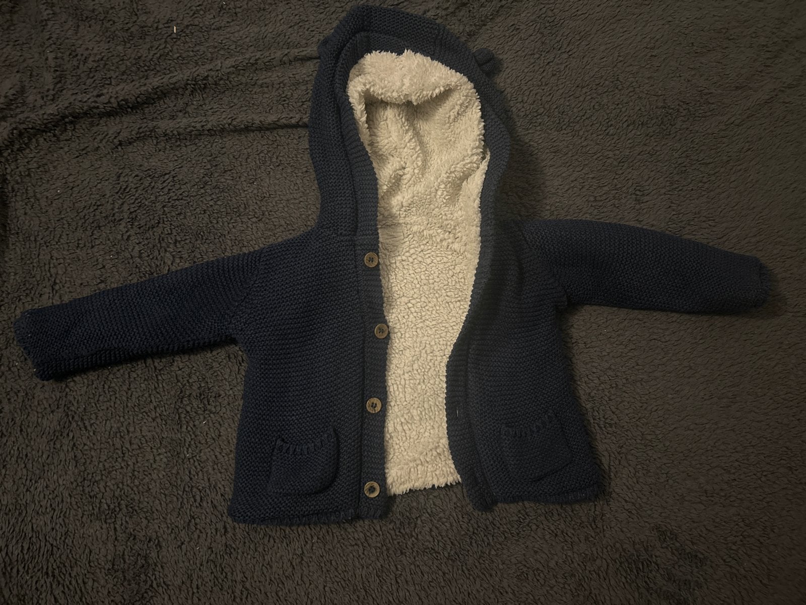 Primark Baby gebreid vest met teddy voering, Ophalen of Verzenden, Zo goed als nieuw, Jongetje of Meisje