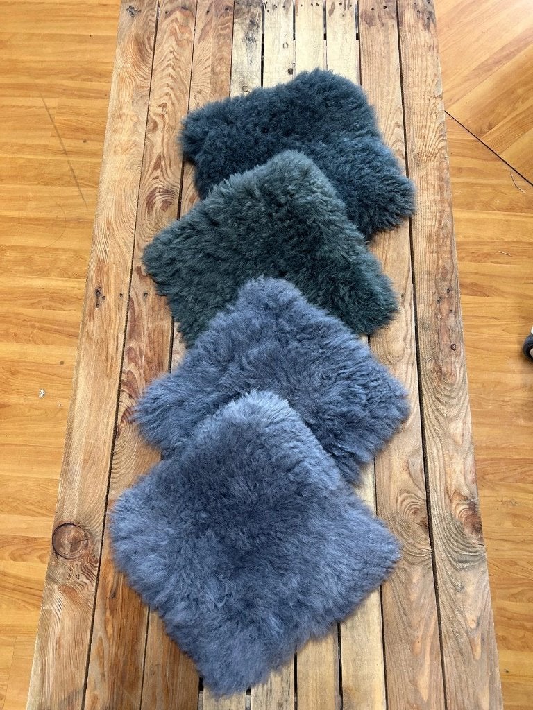 4 stuks echte schapenvachten 34/34 cm