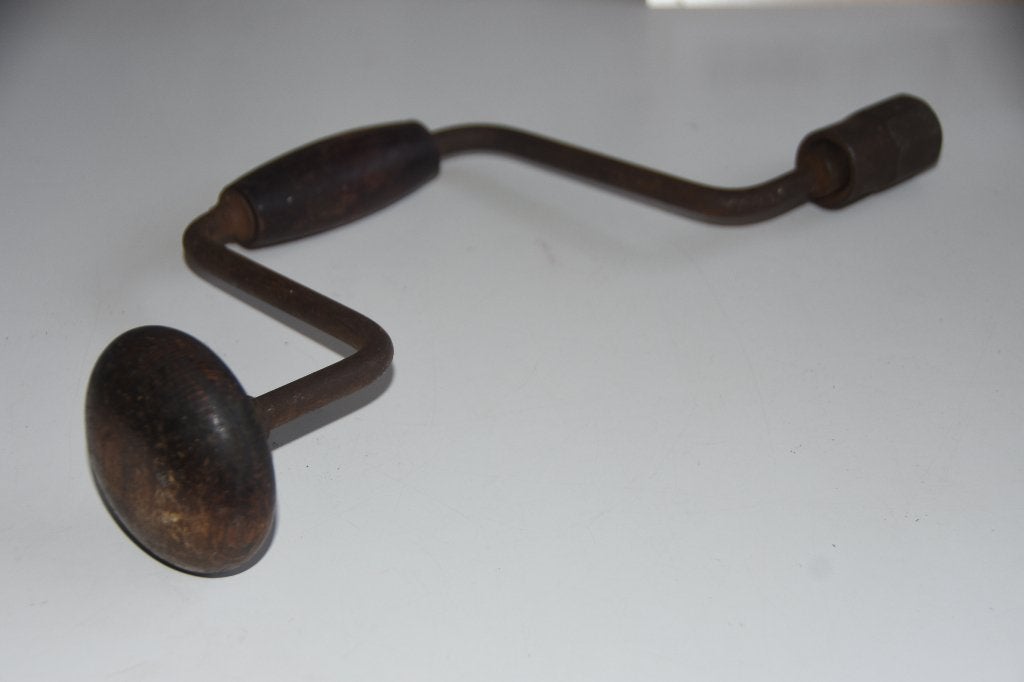 Antieke booromslag handboor ratelboor slingerboor boor, Antiek en Kunst, Verzenden