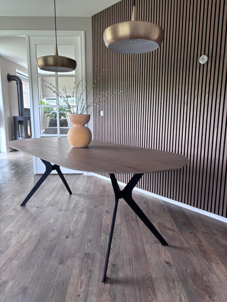 Noga design eettafel 220x100  Sem massief, Huis en Inrichting, Tafels | Eettafels, Ophalen, 200 cm of meer, 50 tot 100 cm, Zo goed als nieuw