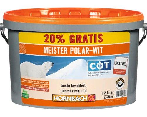 Hornbach Muurverf Meister Polar-Wit ~6 Liter, Doe-het-zelf en Verbouw, Verf, Beits en Lak, Ophalen, Gebruikt, 5 tot 10 liter, Wit