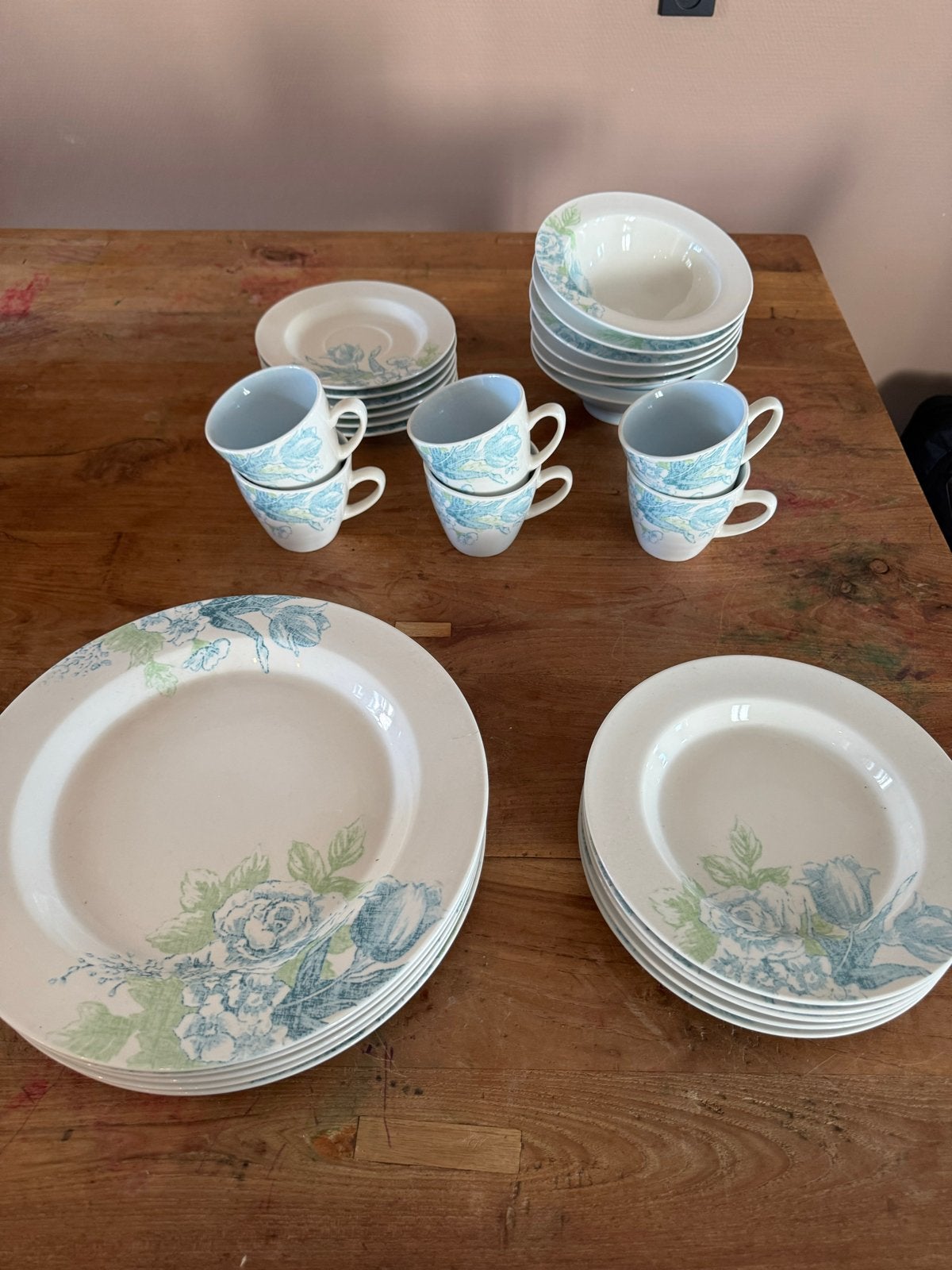 Johnson Brothers Chambray Servies - Vintage Bloemen, Ophalen, Gebruikt, Overige merken, Keramiek