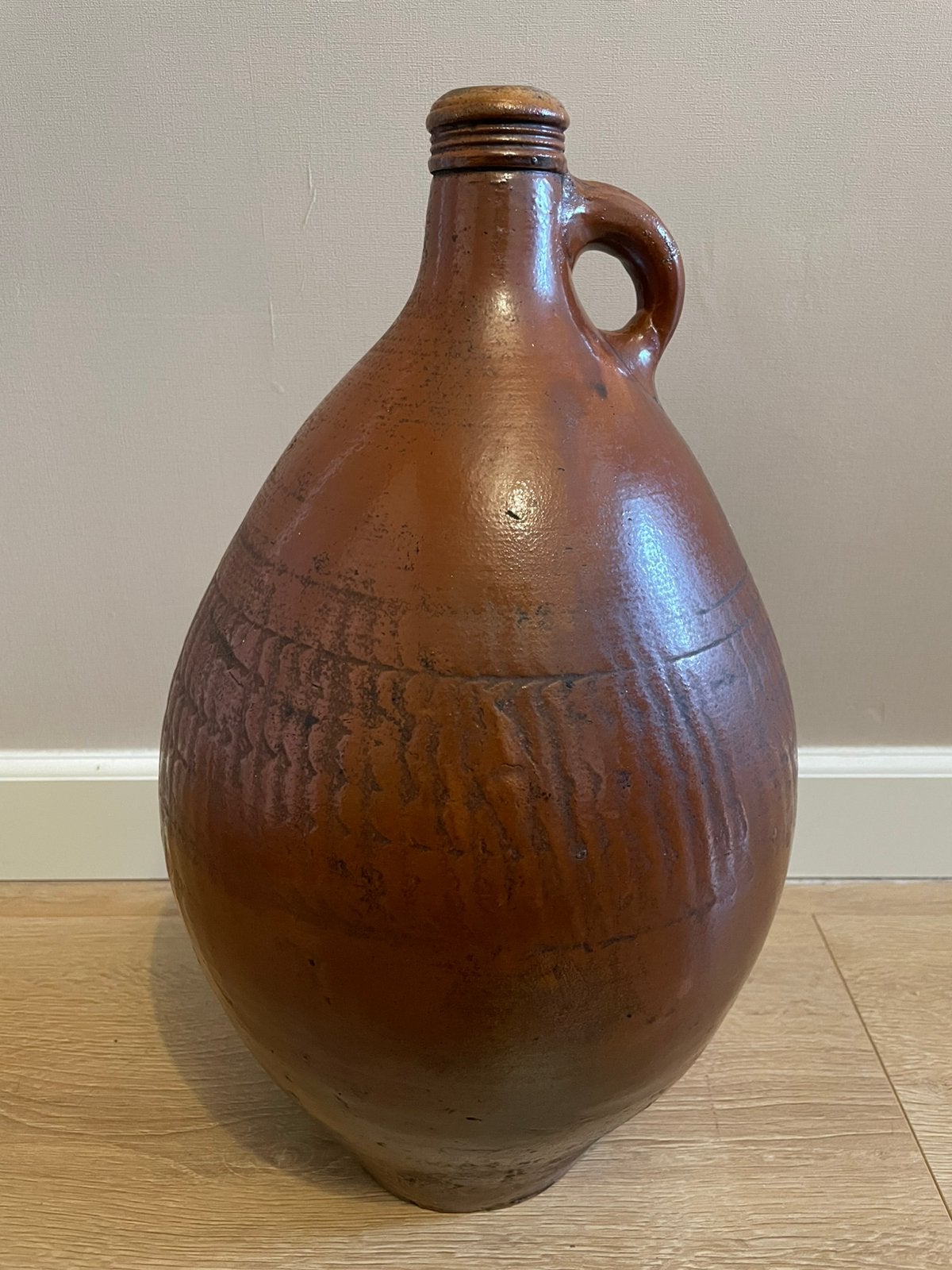 Frechen Steengoed Transportkruik (4 Quart) - ca. 1800-1850, Antiek en Kunst, Ophalen of Verzenden