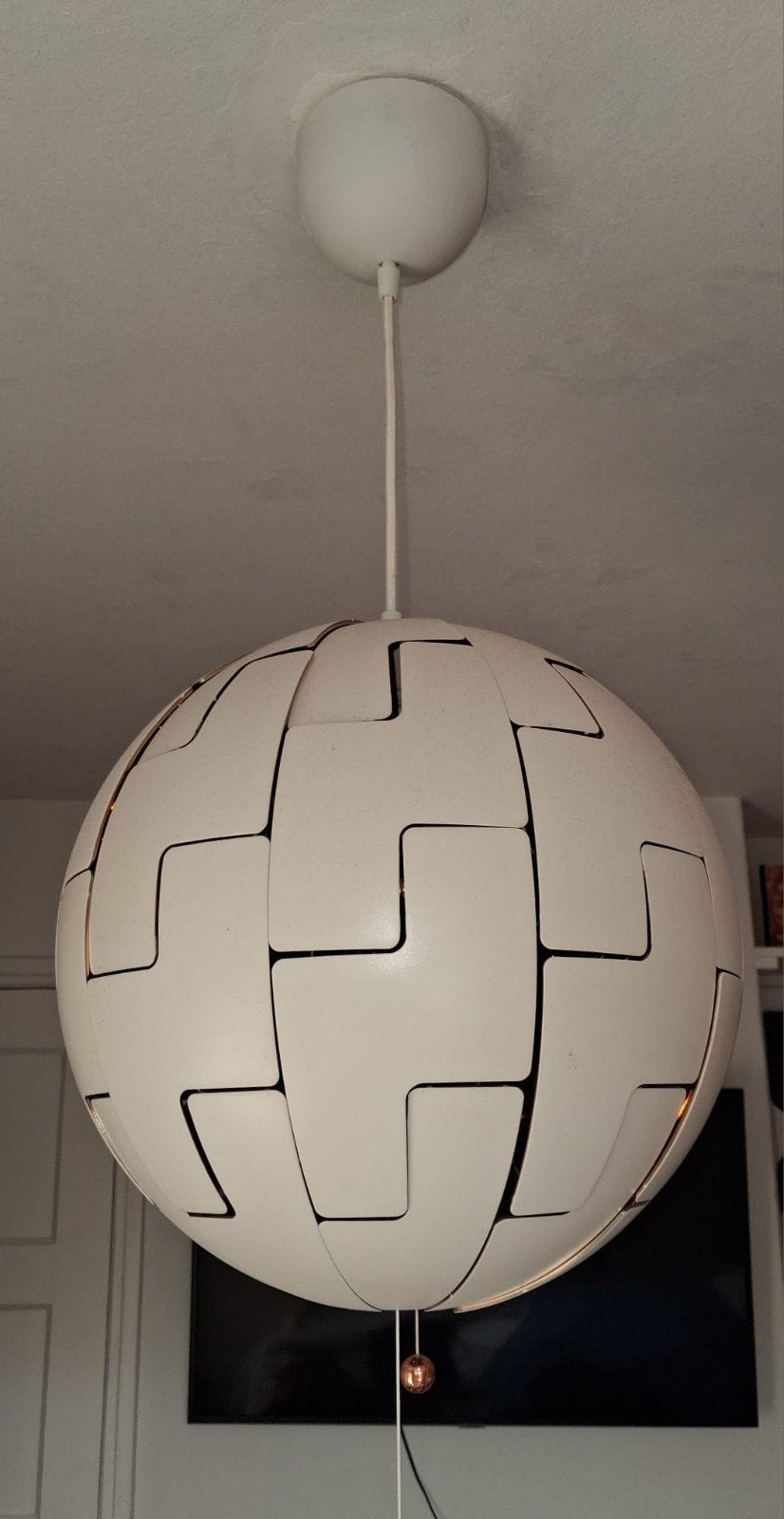 IKEA PS 2014 Uitklapbare Hanglamp - Wit/Koper, Ophalen, E27 (groot), Modern, Scandinavisch, Speels, Kunststof