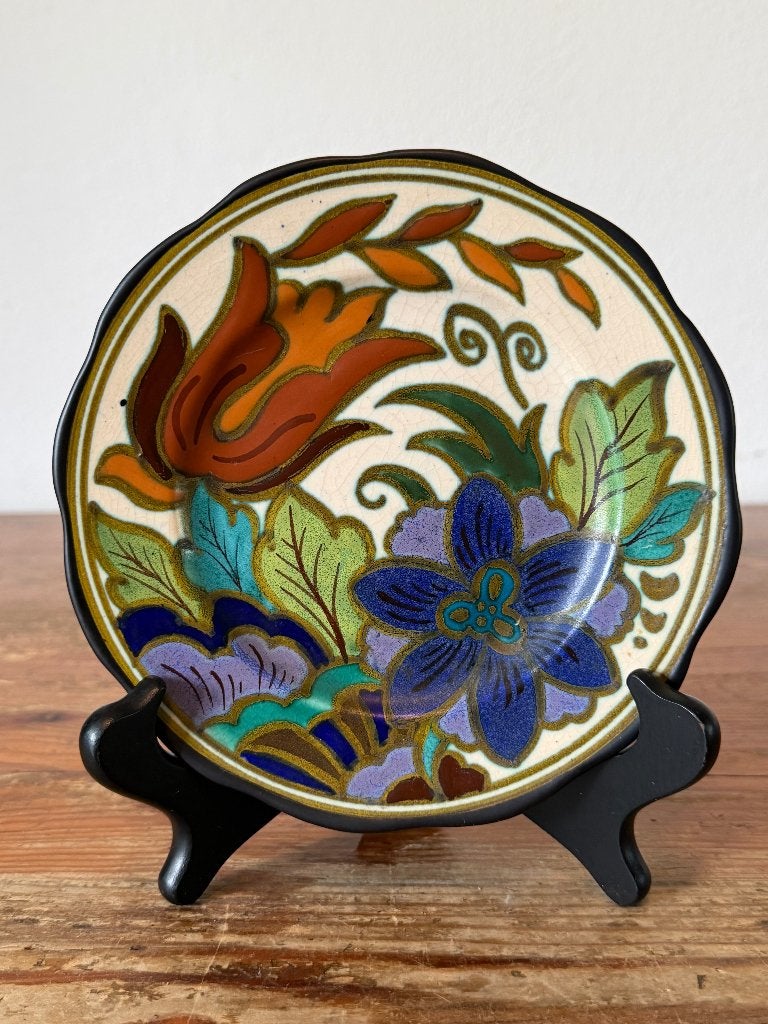 Wandbord / sierbord - Handgeschilderd - Art Nouveau, Ophalen of Verzenden