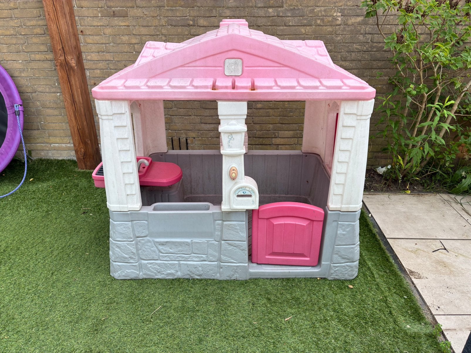 Kinder speel huisje roze, Tuin en Terras, Ophalen, Gebruikt, Minder dan 250 cm, Minder dan 200 cm
