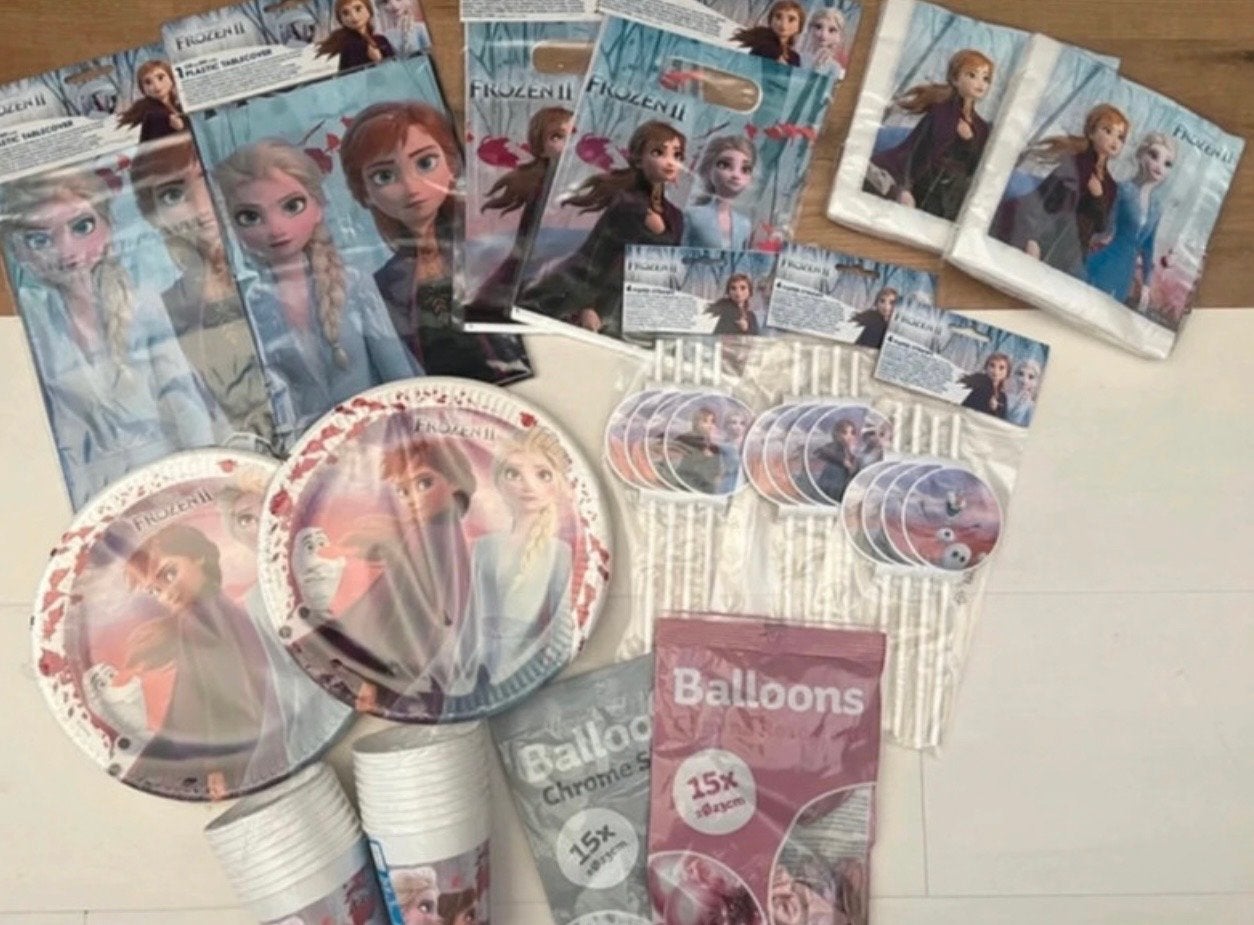 NIEUW, compleet feest-/decoratie pakket van Disney’s Frozen, Ophalen of Verzenden, Nieuw, Feestartikel, Verjaardag