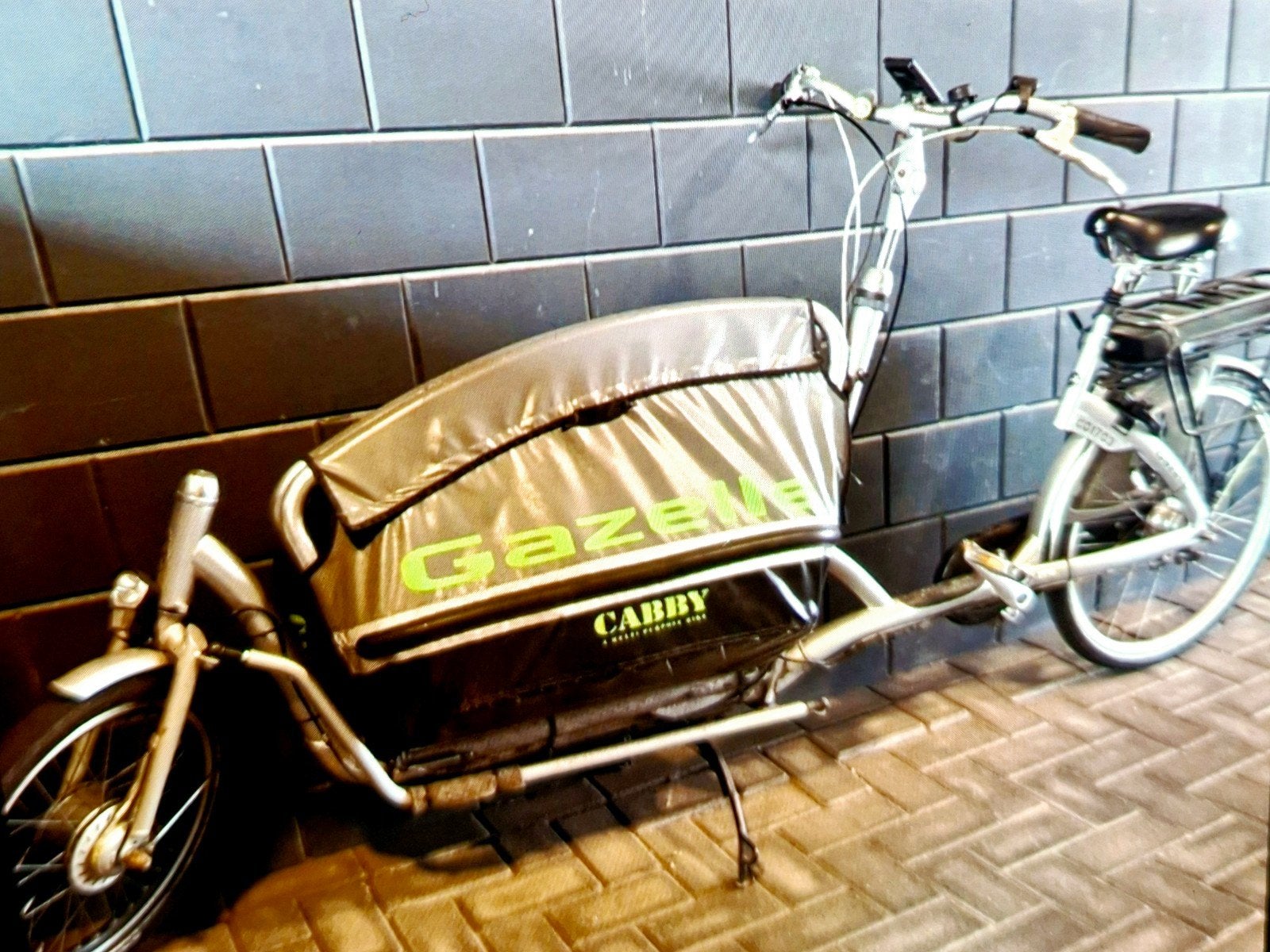 elektrische gazelle vouwbaar 2 pers/honden, Fietsen en Brommers, Fietsen | Bakfietsen, Ophalen, Gebruikt, Gazelle