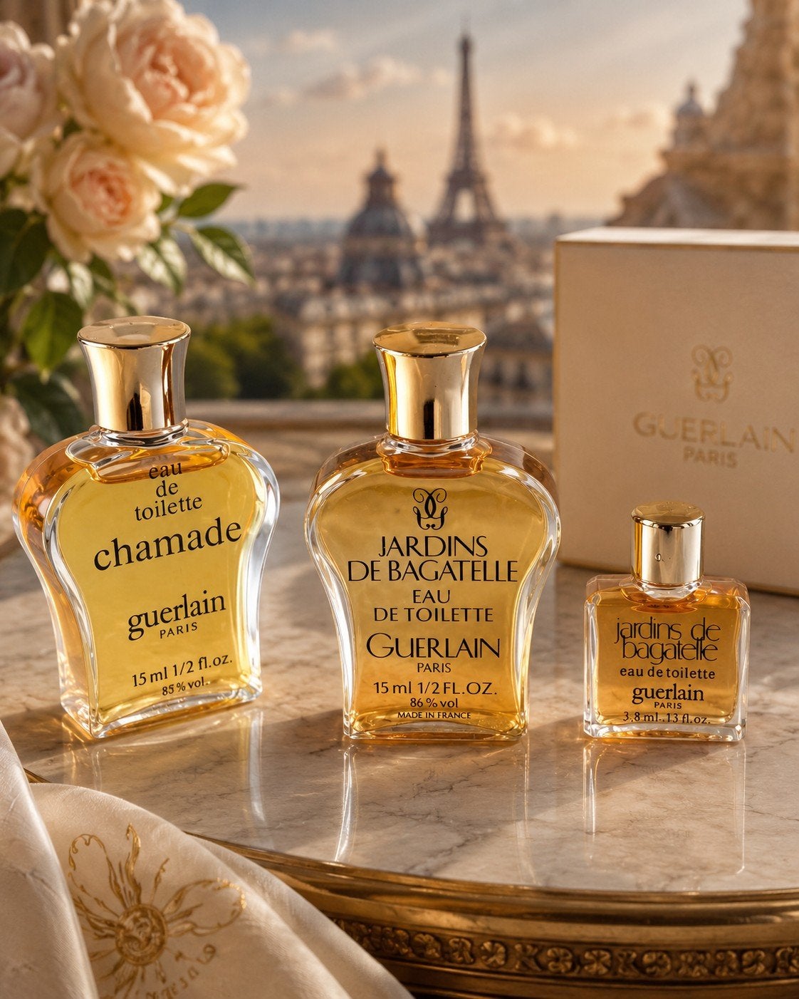 GUERLAIN  - SHALIMAR  - MITSOUKO  - CHAMADE, Ophalen of Verzenden, Miniatuur