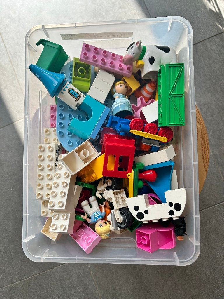 Bak met diverse duplo, Ophalen of Verzenden, Gebruikt, Losse stenen, Duplo