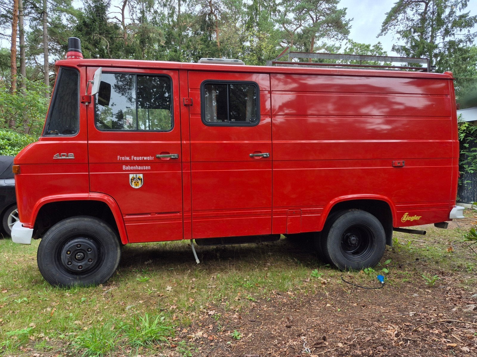 Daimler Benz 1974 Mercedes brandweerbus Düdo LF 408 camper, Caravans en Kamperen, Campers, Buscamper of Camperbus, Mercedes-Benz