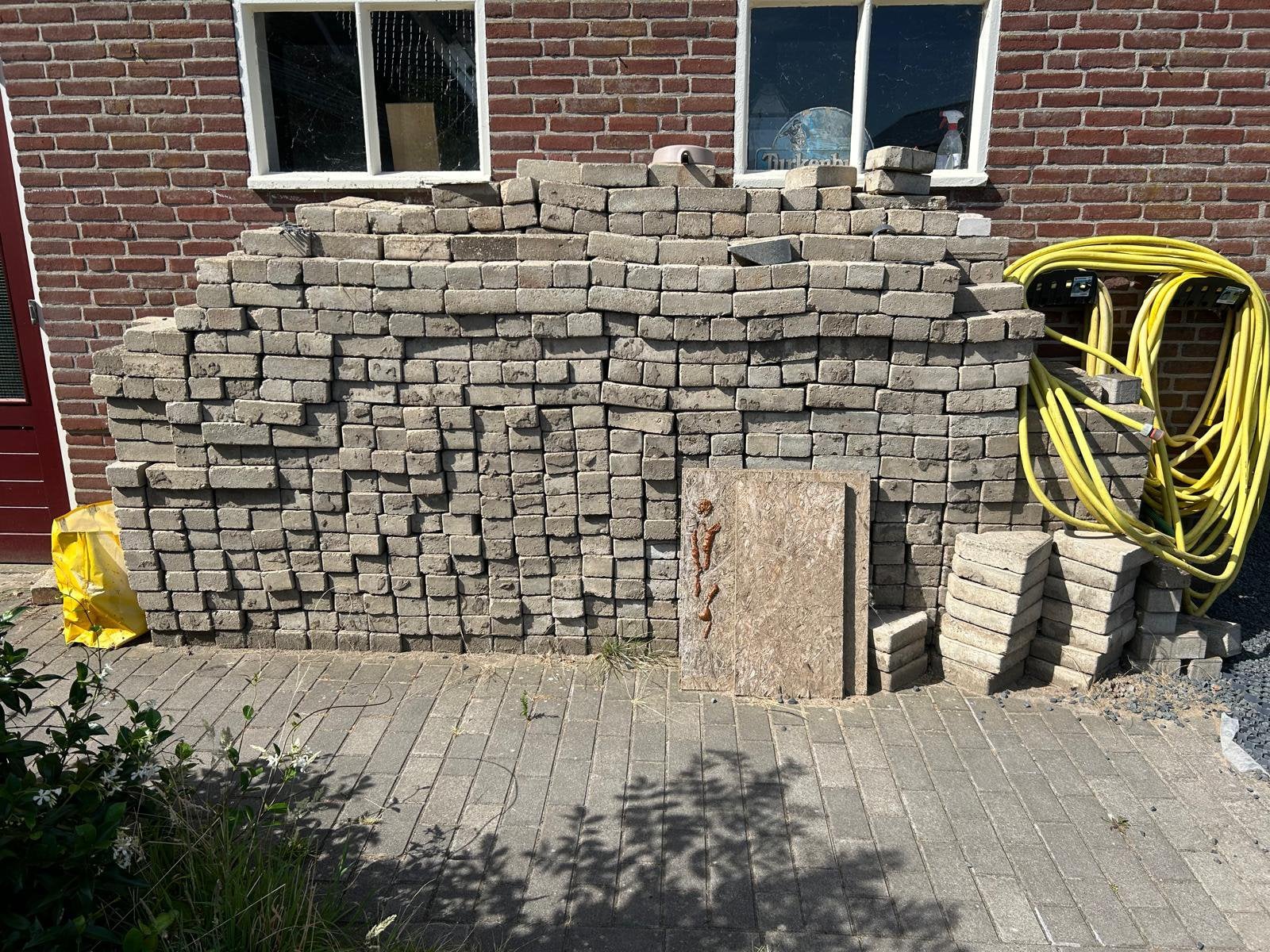 Gratis betonklinkers 36m2, Tuin en Terras, Tegels en Klinkers, Ophalen, Gebruikt, Overige typen, 10 m² of meer