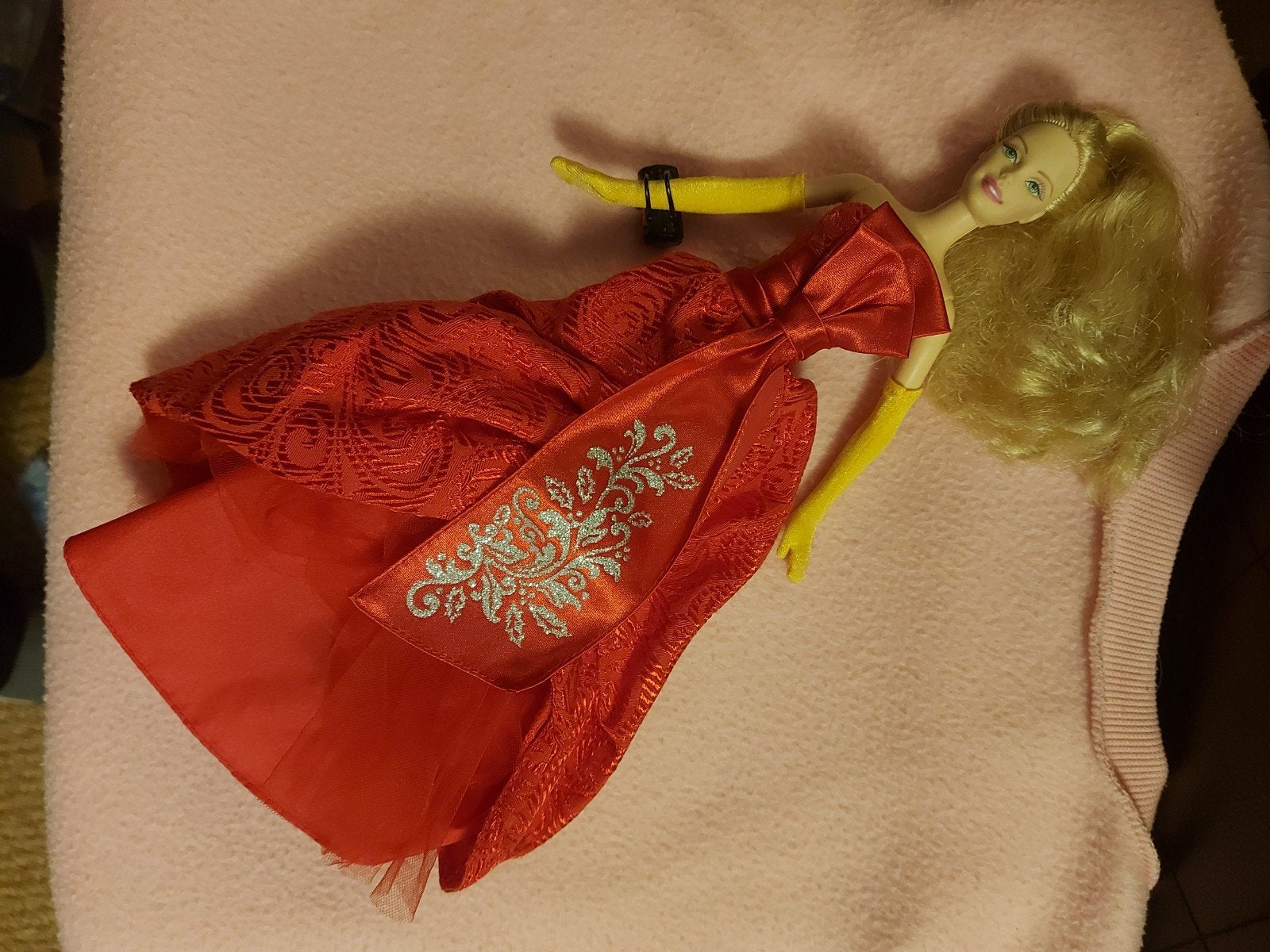 Vintage Mattel Kerst Barbie Pop (jaren '90) met jurk, Verzenden, Zo goed als nieuw, Barbie