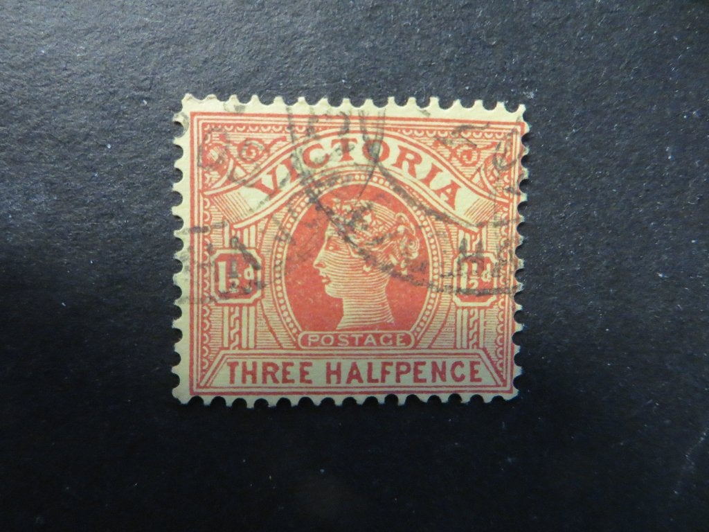 A00060: Victoria QV 1 1/2 d  Wmk sideways, Ophalen of Verzenden