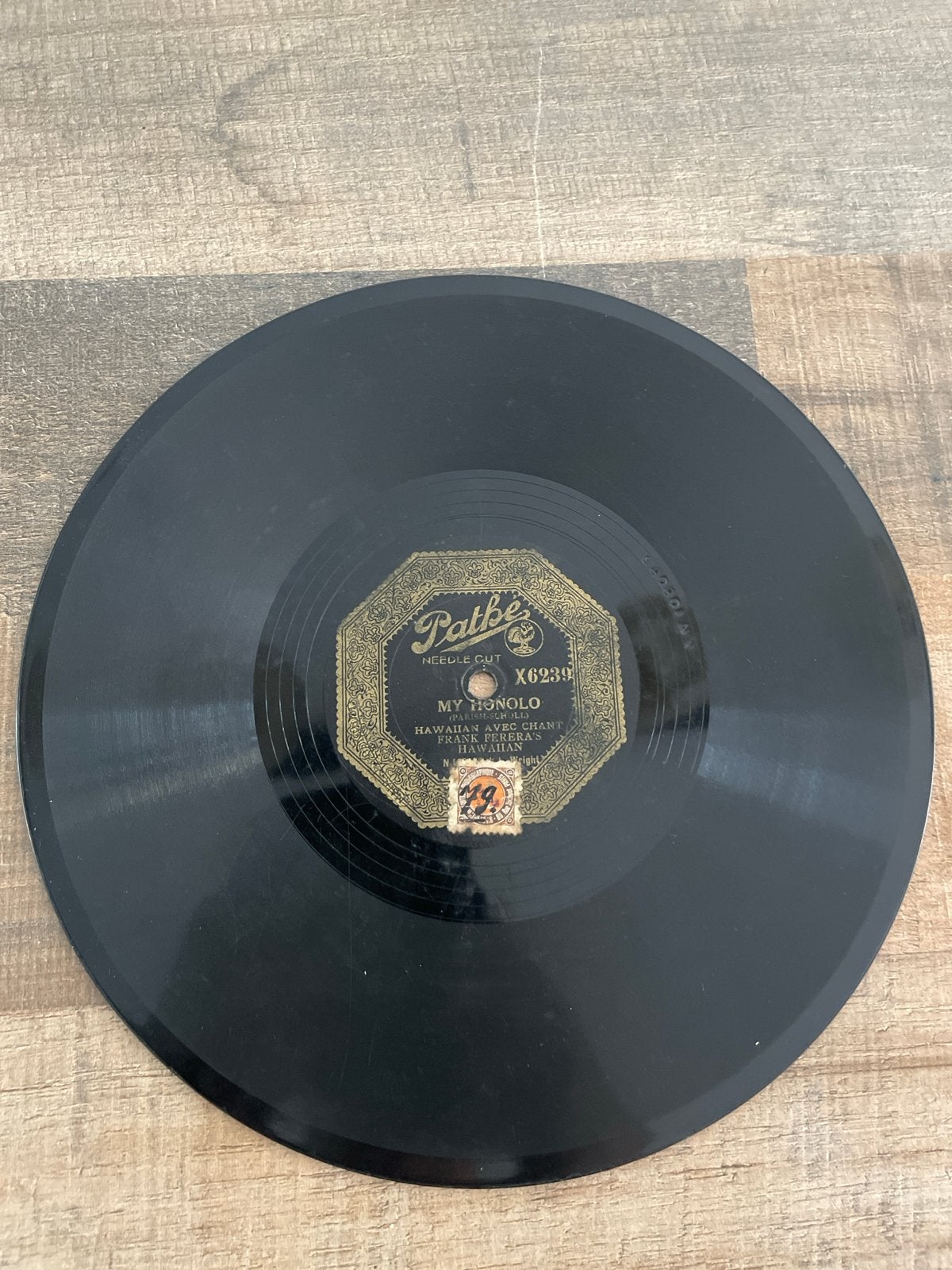 Antieke Pathé 78 toeren plaat - My Honolo / Mississippi Lull, Cd's en Dvd's, Vinyl | Overige Vinyl, Ophalen of Verzenden, Gebruikt