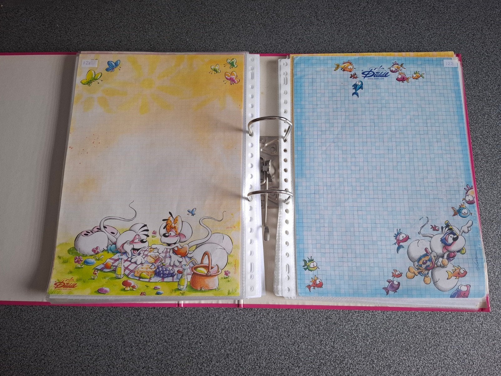 Diddl blaadjes A4 en A5, Verzamelen, Diddl, Zo goed als nieuw, Papier, Kaart of Schrift, Ophalen of Verzenden