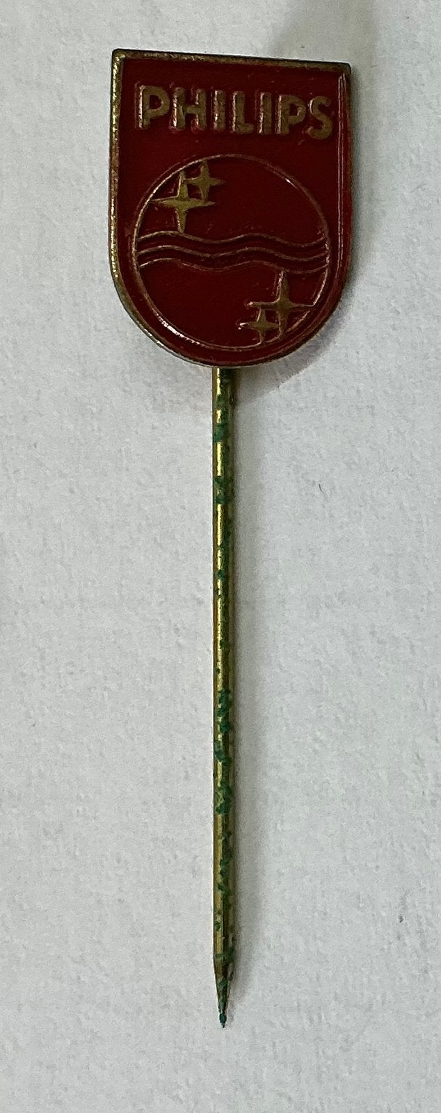 Oude speld PHILIPS emaille, Verzamelen, Ophalen of Verzenden, Gebruikt, Merk, Speldje of Pin