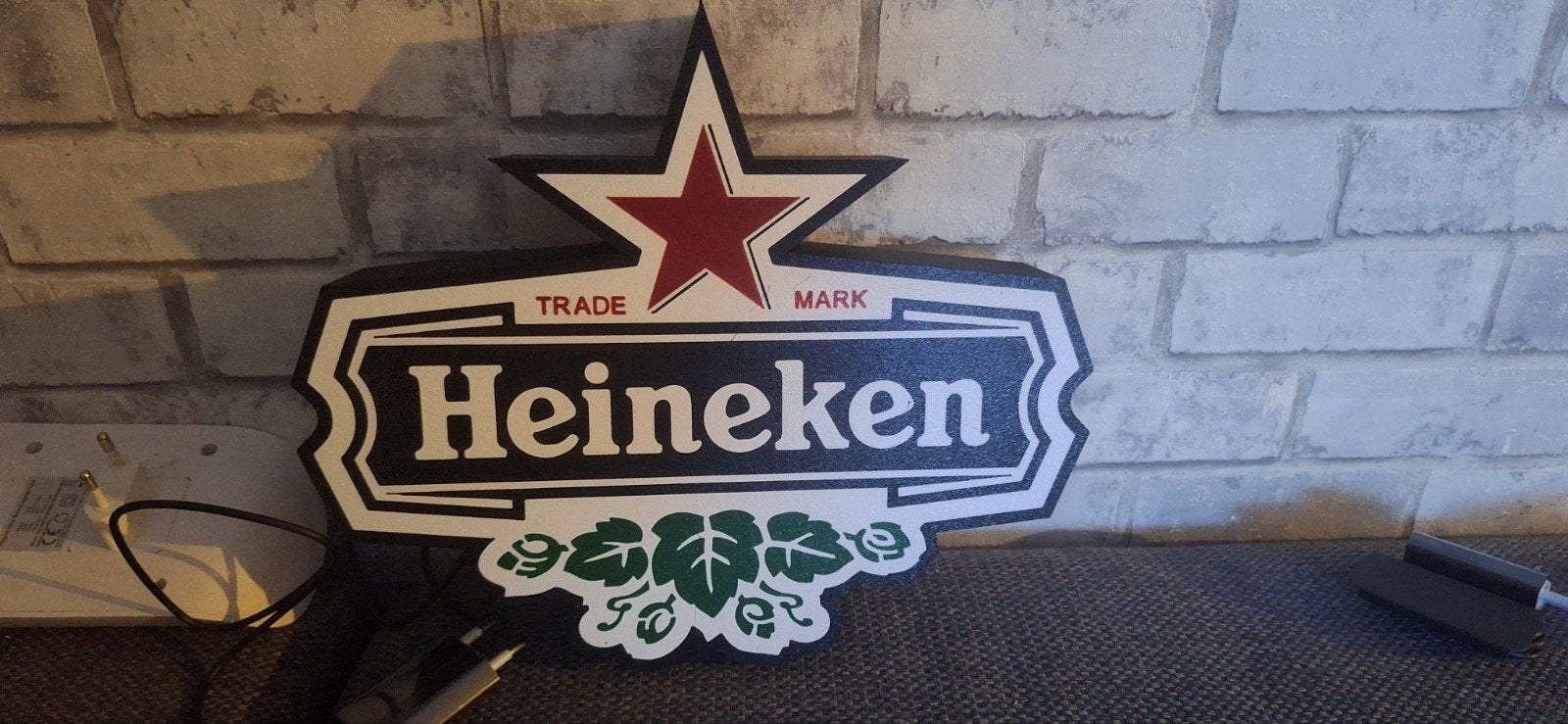 Heineken Lightbox (3D geprint) met USB-C LED verlichting, Ophalen of Verzenden, Nieuw, Lichtbak of (neon) lamp