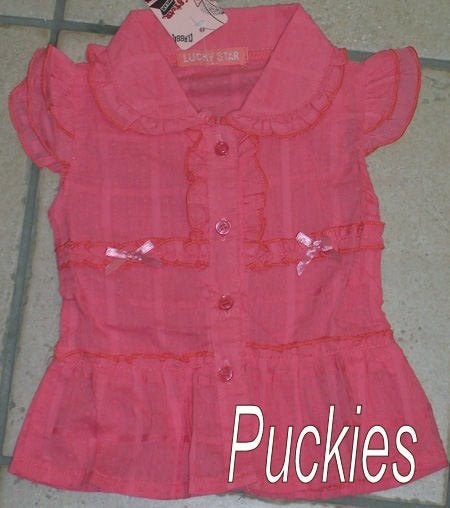Roze blouse Lucky Star maat 110 *NIEUW* (6876), Meisje, Overhemd of Blouse, Nieuw, Ophalen of Verzenden