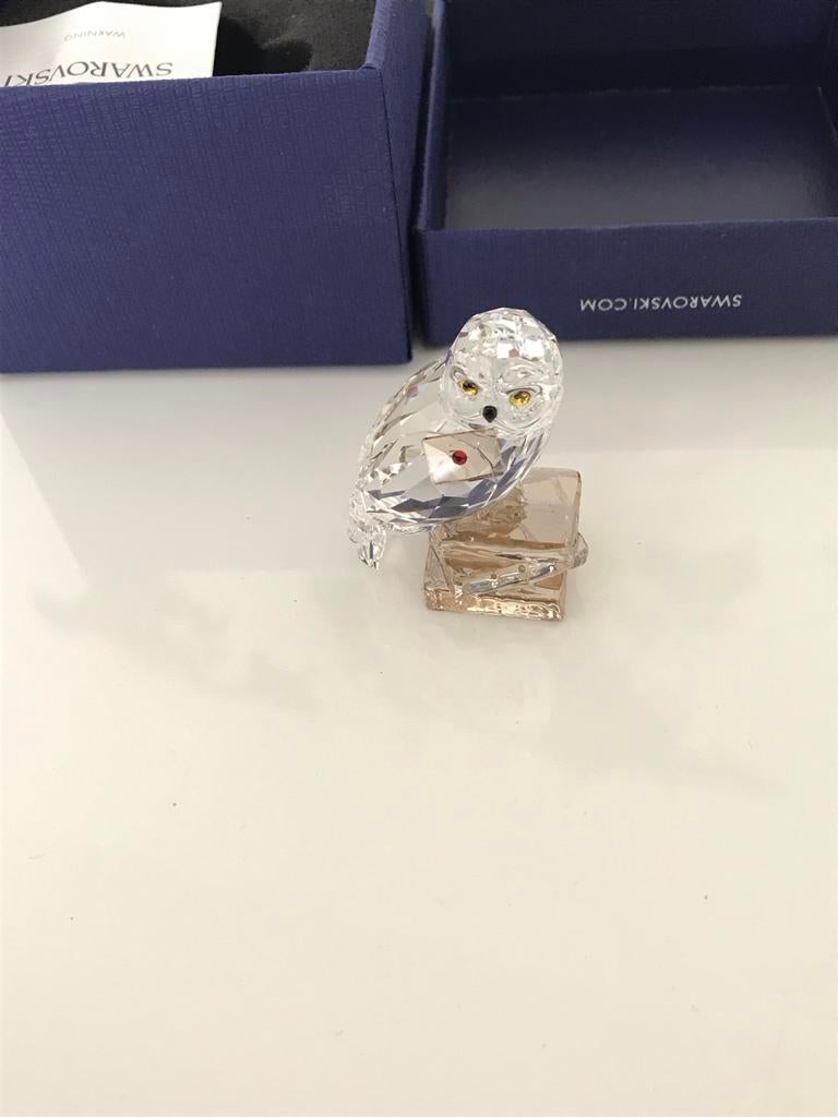 Swarovski Uil met brief - Harry Potter Hedwig, Verzamelen, Swarovski, Ophalen of Verzenden, Zo goed als nieuw, Figuurtje