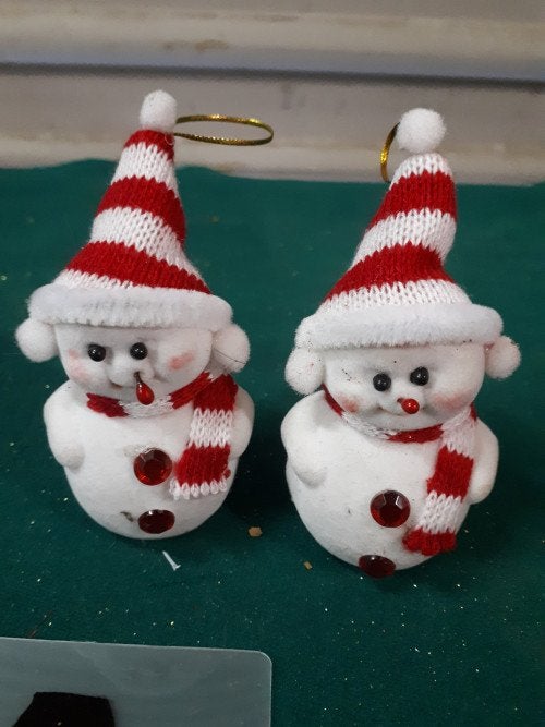57/a sneeuwpophanger 2 stuks kerst, Diversen, Kerst, Ophalen of Verzenden, 'T Olde Gre-j, Info@toldegrej.nl, Endepoelstraat 20f Didam