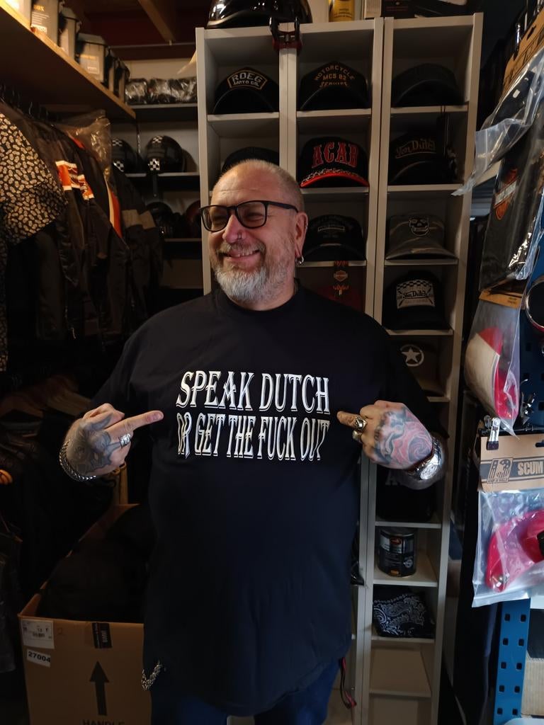 T-shirt Grote Maten - Speak Dutch Or Get The Fuck Out, Onbekend, Zwart, Nieuw, Overige maten