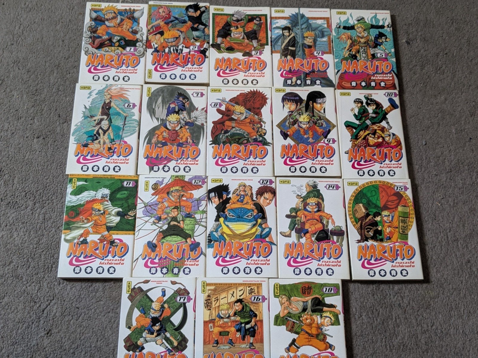 Naruto Manga Deel 1 t/m 18 - Nederlands, Boeken, Meerdere stripboeken, Ophalen of Verzenden, Gelezen, Masashi Kishimoto