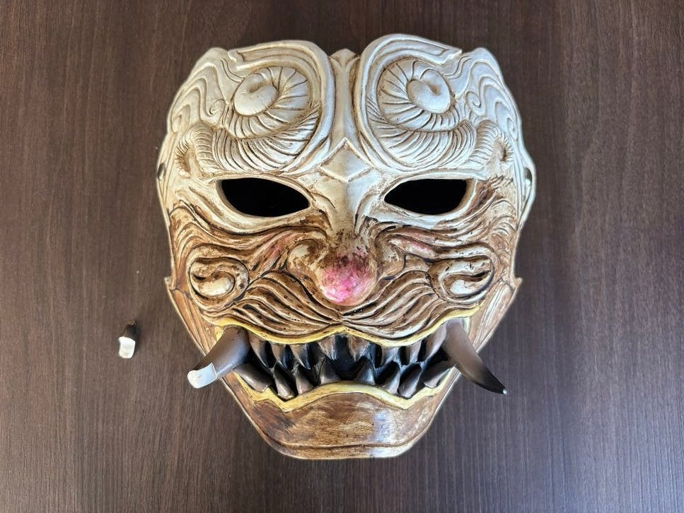 Storm Face gezichtsmasker/oni masker (Tsukiyo kleding), Fantasie, Overige typen, Meerkleurig, Ophalen of Verzenden