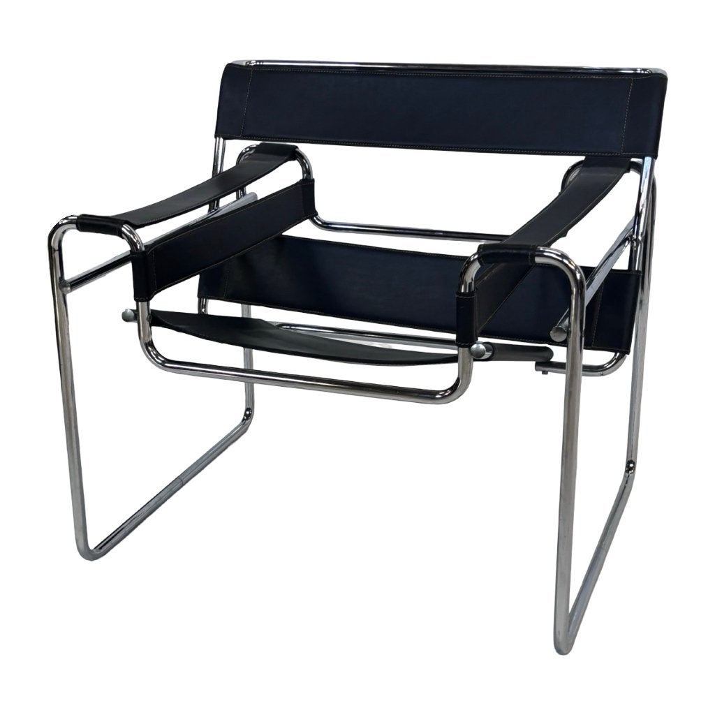 Vintage Wassily Fauteuil, B3 Design Jaren 80 Chrome Stijl, Ophalen, Vintage fauteuil, Vintage fauteuil, 75 tot 100 cm
