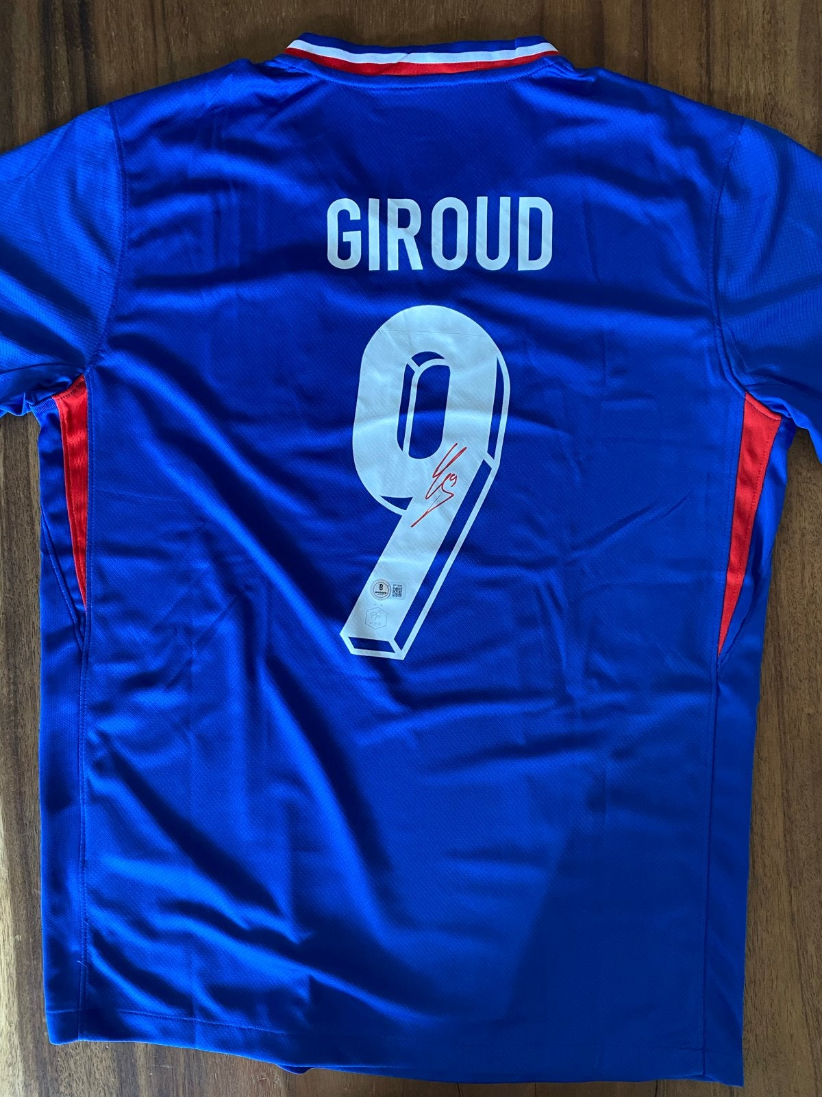 Gesigneerd Giroud Frankrijk Thuisshirt - Maat M, Verzamelen, Sportartikelen en Voetbal, Ophalen of Verzenden, Nieuw, Buitenlandse clubs