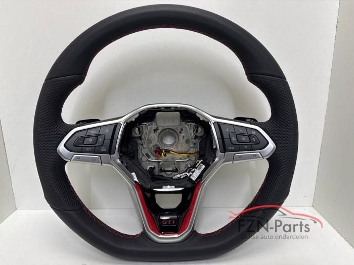VW Golf 8 GTI Stuur Leer Leder Rood Stiksel MF+F1+ACC Verwar, Auto-onderdelen, Ophalen of Verzenden, Gebruikt