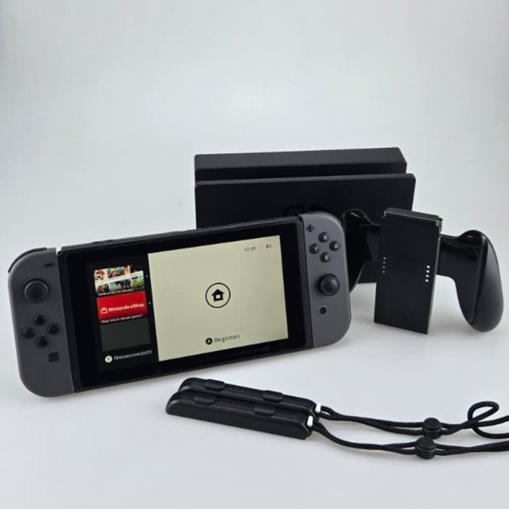 Nintendo Switch V2 Grijs Compleet, Spelcomputers en Games, Spelcomputers | Nintendo Switch, Nintendo, Zo goed als nieuw, Support@nintendo.com