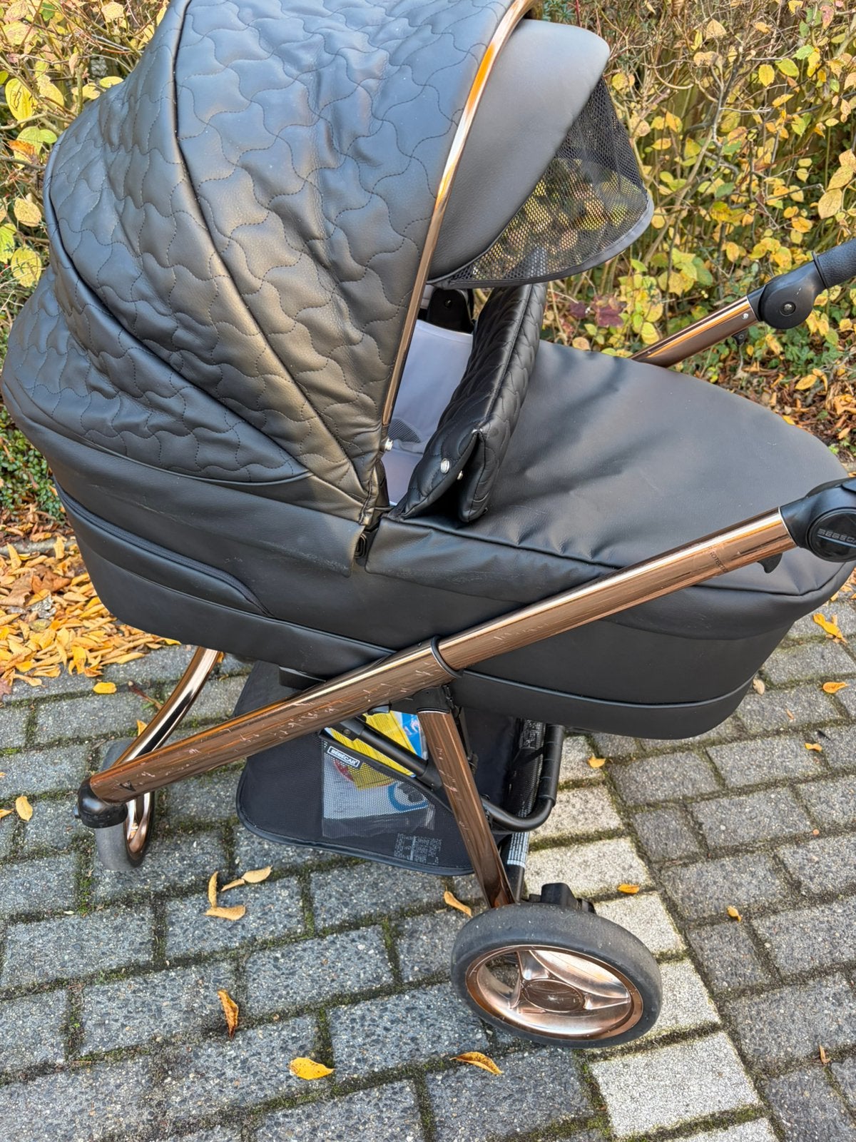 Bebecar V Pack 3 in 1 black rose kinderwagen, Kinderen en Baby's, Kinderwagens en Combinaties, Gebruikt, Kinderwagen, Overige merken