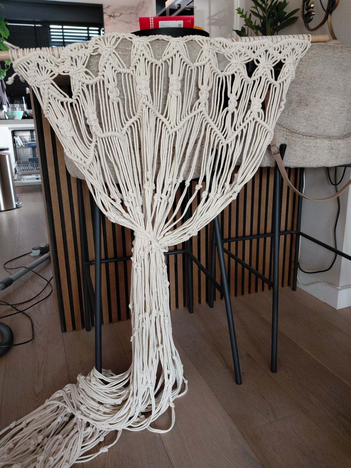 Macrame vliegengordijn beige 90x200 cm, Beige, Boho, Nieuw, Ophalen of Verzenden