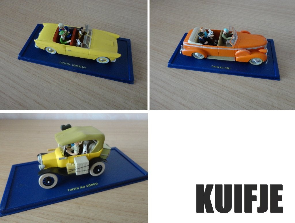 KUIFJE diverse auto's (3 stuks), Verzamelen, Ophalen of Verzenden, Kuifje, Nieuw, Beeldje of Figuurtje