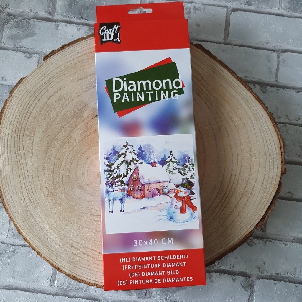 Diamond painting kerstdorp 30x40cm Zelf maken DIY Kit, D, Nieuw, Ophalen of Verzenden, D
