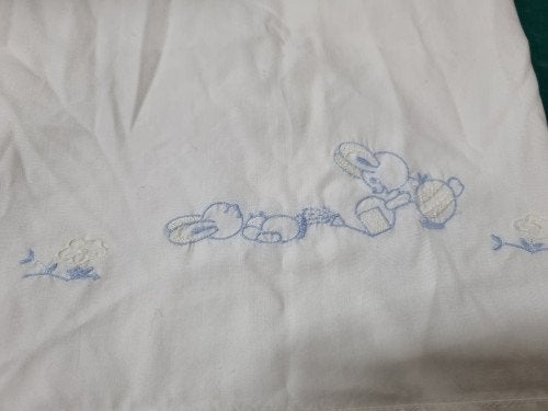 lakenset baby vintage met konijn geborduurd, Ophalen of Verzenden, 'T Olde Gre-j, Info@toldegrej.nl, Endepoelstraat 20f Didam