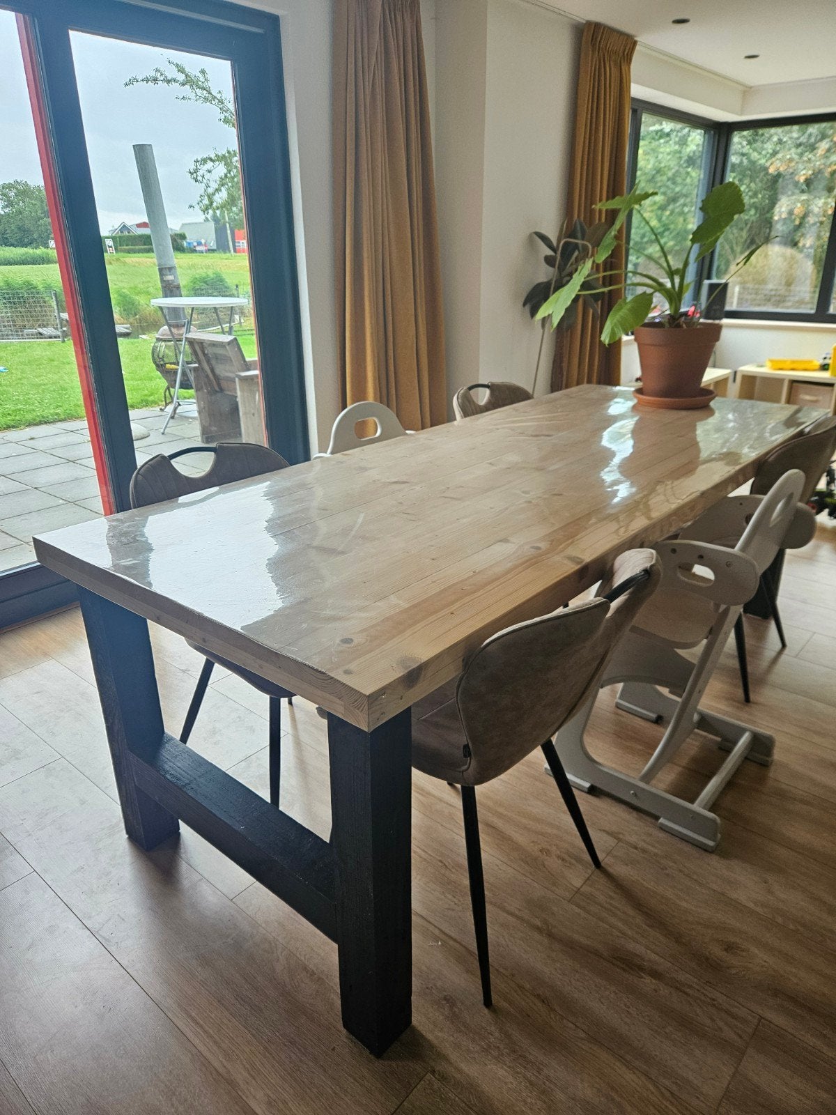 Eettafel 240 cm!, Huis en Inrichting, Tafels | Eettafels, Ophalen, Rechthoekig, 200 cm of meer, 50 tot 100 cm