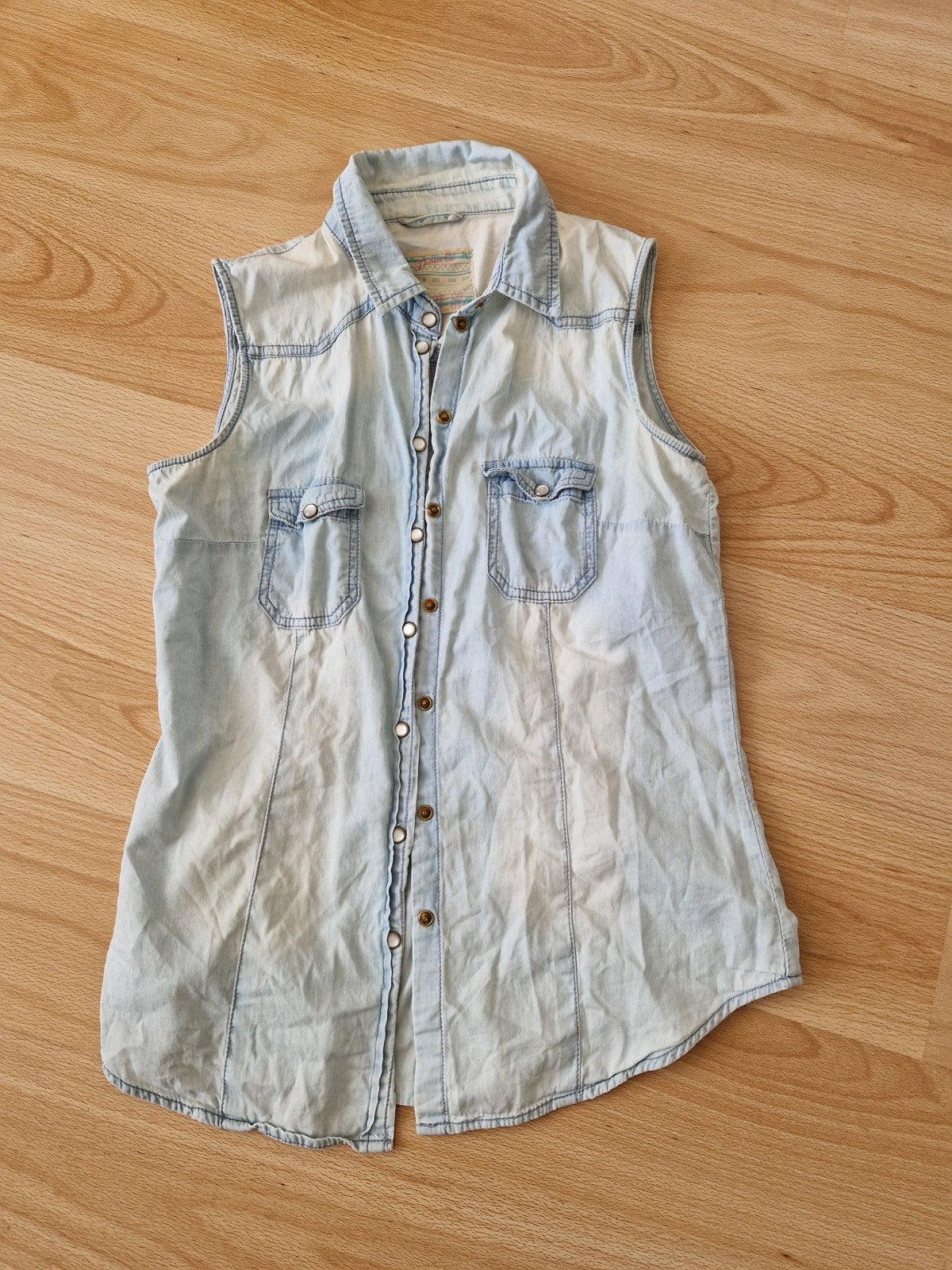 gilet spijker blauw, Kleding | Dames, Ophalen of Verzenden, Zo goed als nieuw, Maat 38/40 (M), Blauw