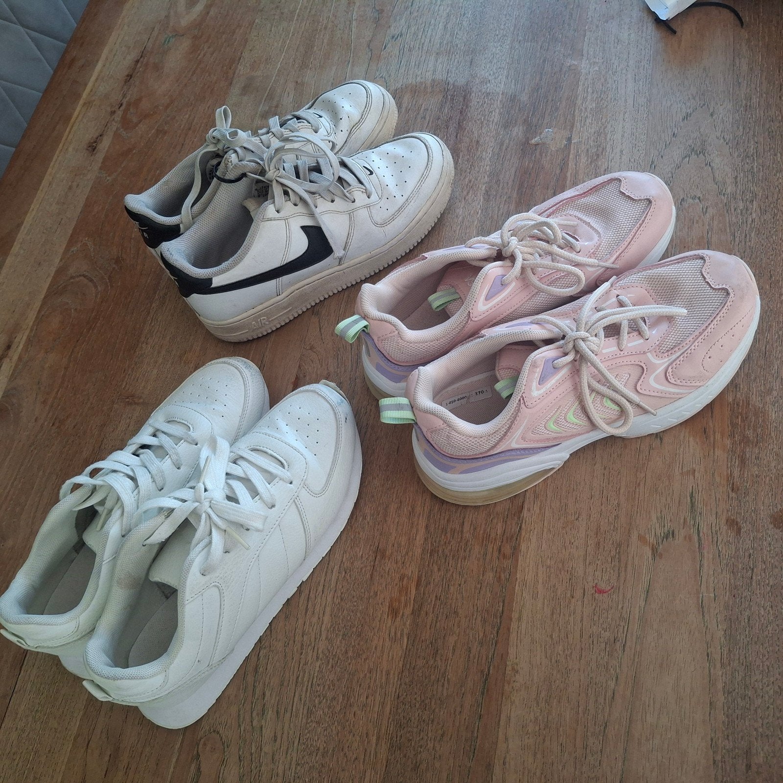 3 paar sneakers maat 37, Kleding | Dames, Ophalen, Gedragen, Wit, Sneakers of Gympen