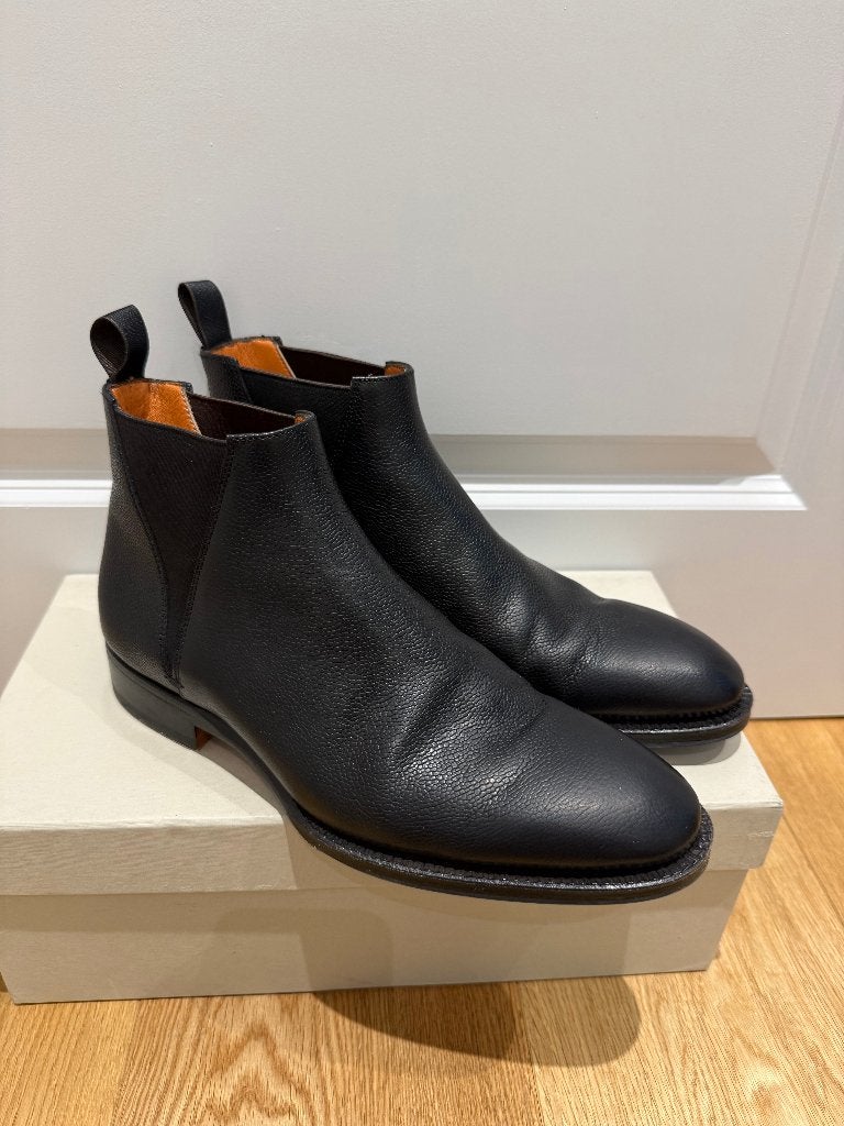 Santoni Chelsea Boots | UK 6 | (324), Verzenden, Zwart, Boots, Zo goed als nieuw