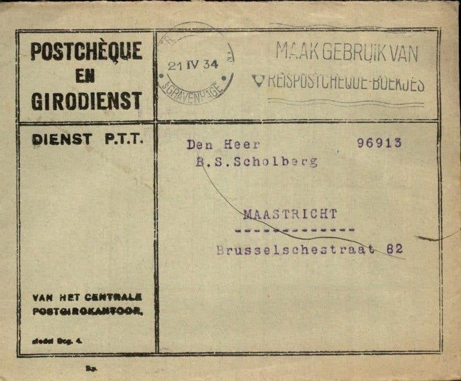 PTT - Dienst - Stempels - Maastricht - 1934, Verzenden, Envelop