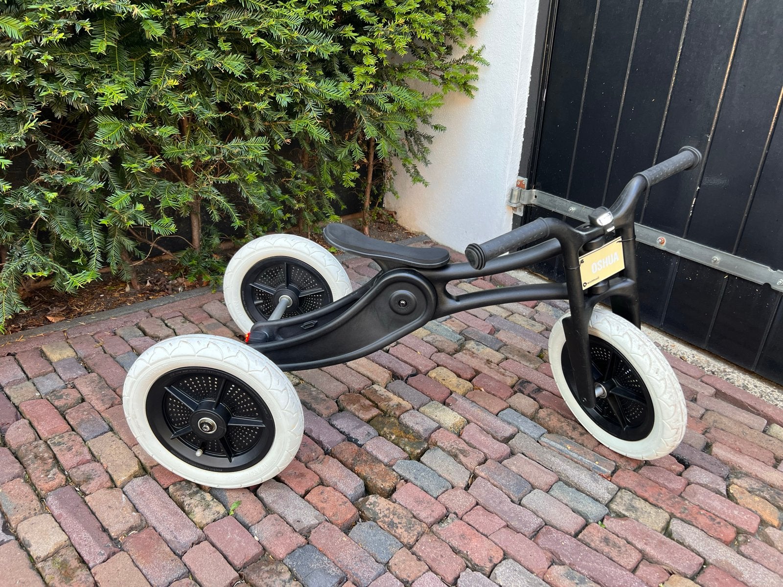 Wishbone Bike 3-in-1 Loopfiets Zwart - recycle editie ♻️, Ophalen, Zo goed als nieuw, Loopfiets