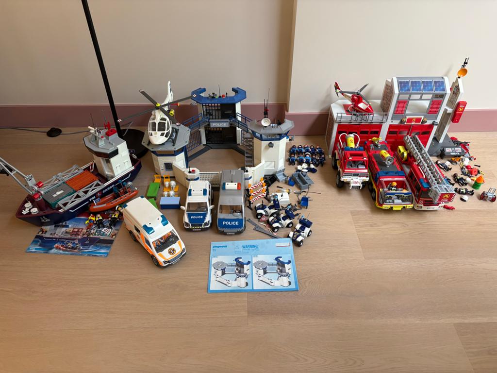 Playmobil Collectie: Politie, Brandweer & Vrachtschip, Kinderen en Baby's, Speelgoed | Playmobil, Ophalen of Verzenden, Gebruikt