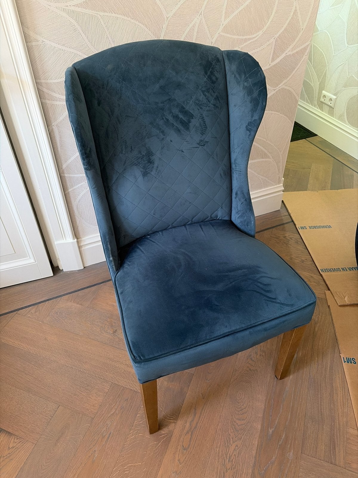 3 Riviera Maison stoelen, Huis en Inrichting, Ophalen, Gebruikt, Drie, Blauw