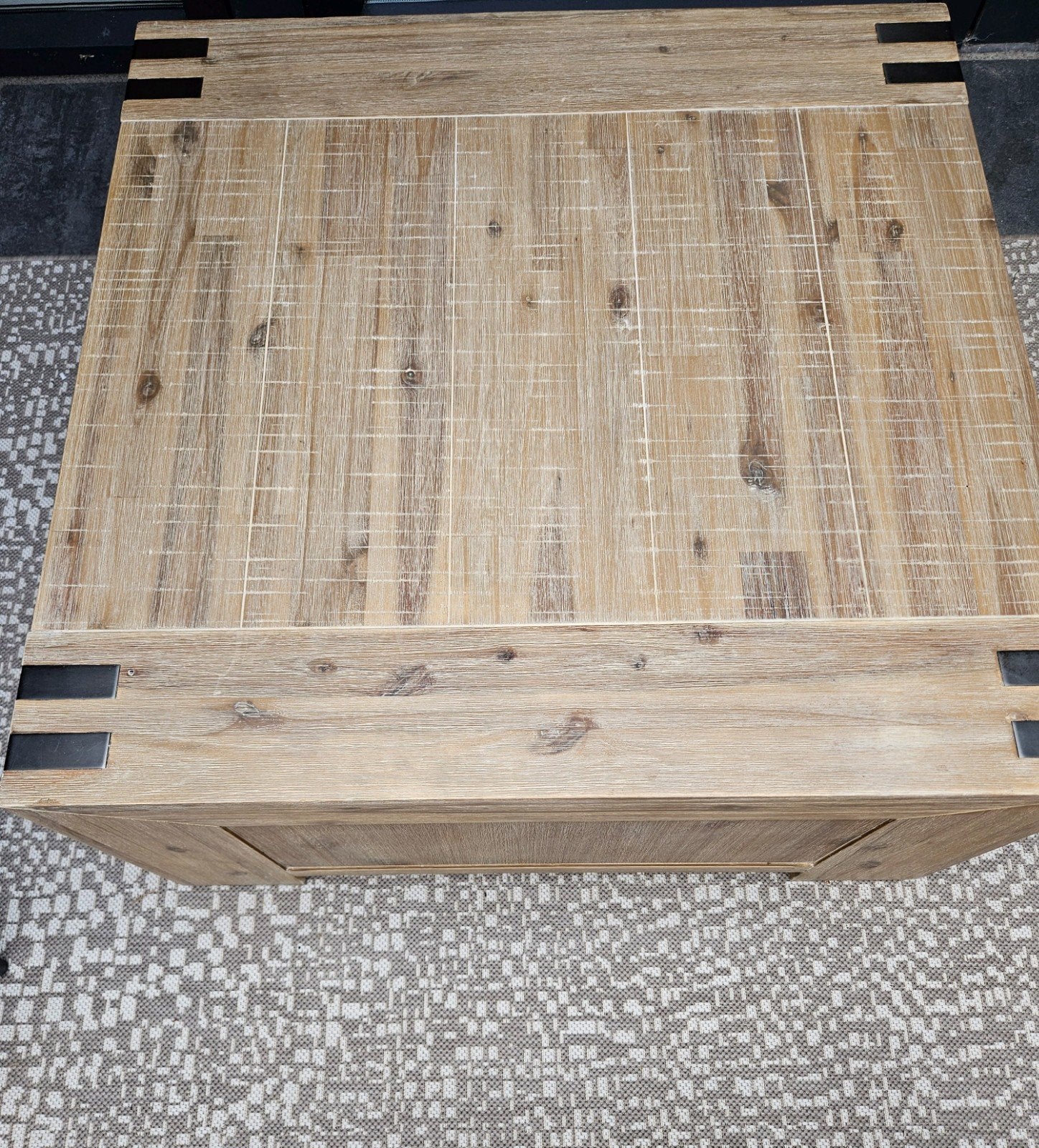 Salontafel met 2 lades, Huis en Inrichting, Tafels | Salontafels, Ophalen, Gebruikt, 50 tot 100 cm, Vierkant