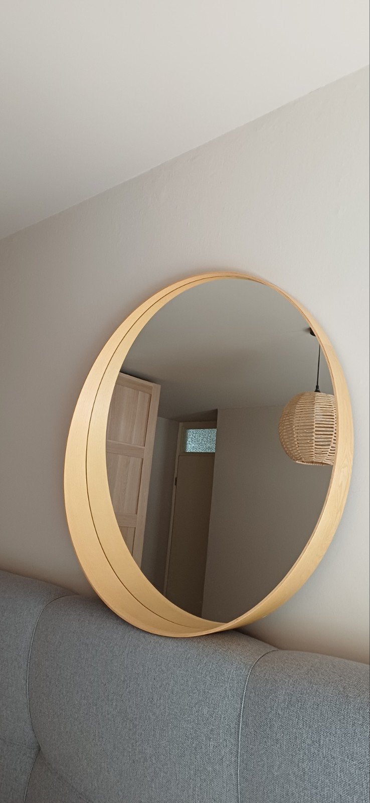 Spiegel (Stockholm ikea), Ophalen, Rond, Zo goed als nieuw, 75 tot 100 cm