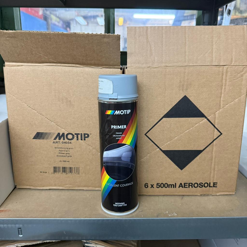 MoTip Primer 12 Bussen Primer Spuitlak Lak Coating Spuitbus, Auto diversen, Onderhoudsmiddelen, Ophalen of Verzenden