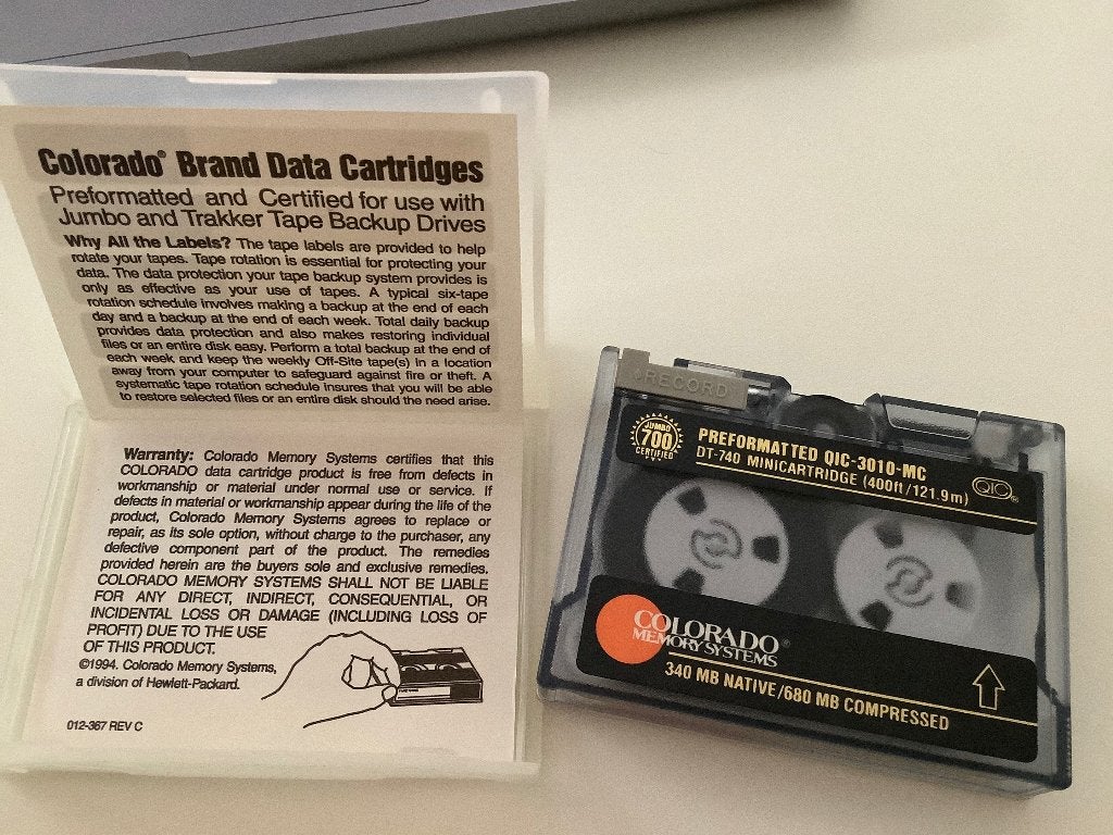 Vintage Colorado Cartridge  QIC-3010-MC Preformatted, Ophalen of Verzenden, Gebruikt
